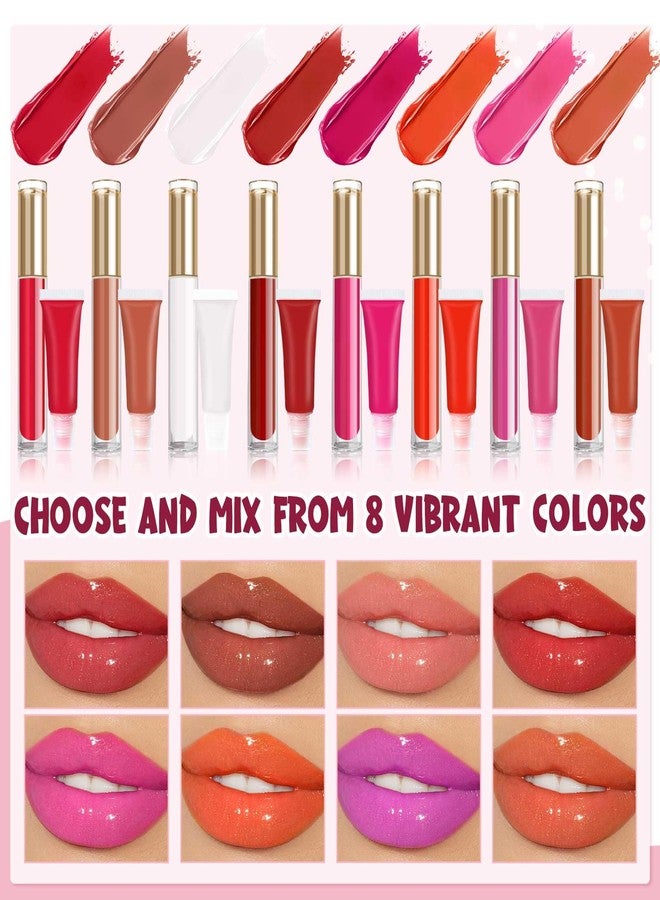 JCOOS Diy Lip Gloss Kit, Lip Gloss Making Kit, LipGloss Making Kit Make Your Own Lip Gloss Making Supplies, Shimmery LipGloss Base, Empty Tubes, Jojoba Oil, Women Teen Girl Gifts Trendy Stuff - Image 3